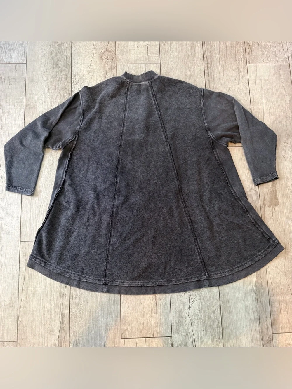 We The Free Free People Iggy Oversized Sweatshirt Washed Black M EUC